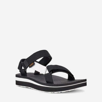 Teva Midform Universal - Women's Teva Sandals - Black / Light White | India (HGWM58643)